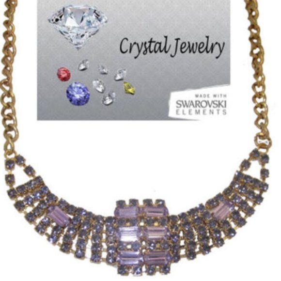 Crystal Necklace Blue or Red NWT - Picture 3 of 4